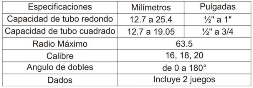 CARACT DOBLADORA TUBO MANUAL