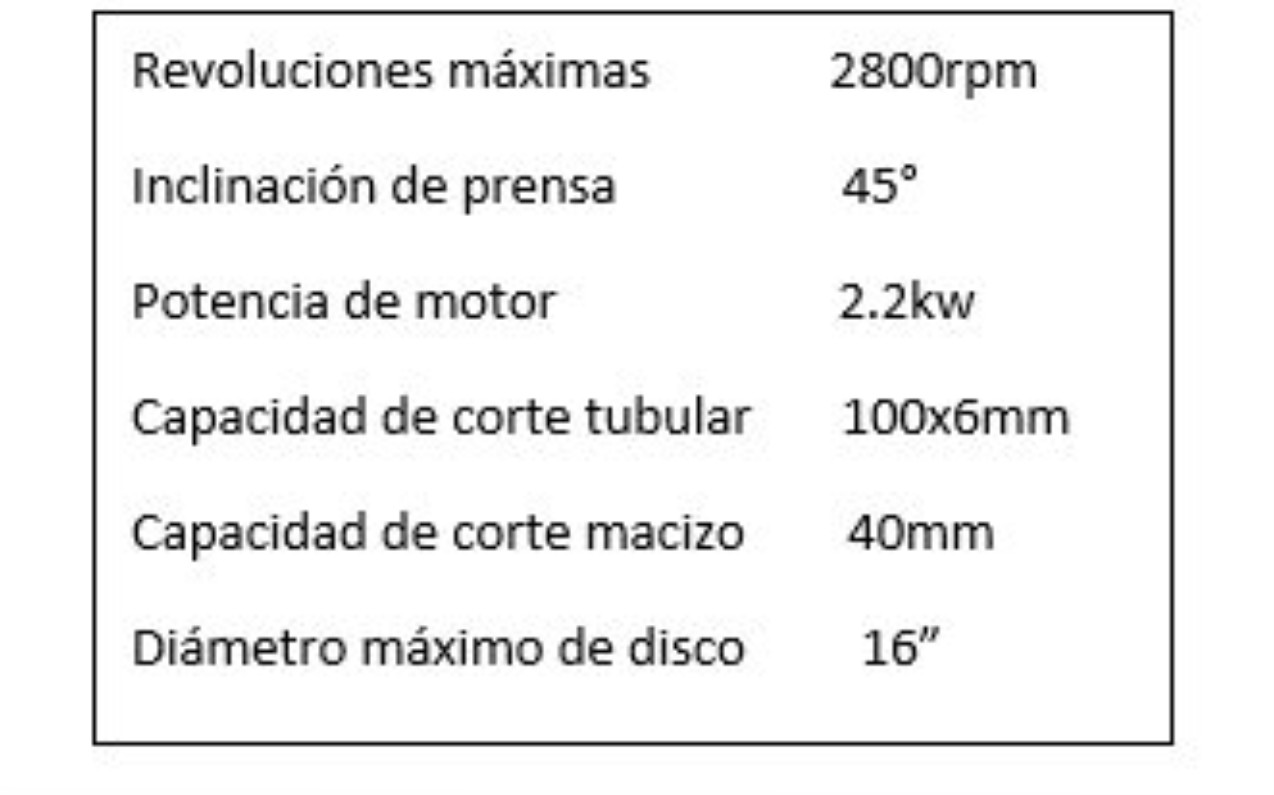 CORTADORA DE DISCO ABRASIVO PARA METAL MARCA KENTAMODELO SQ40 11